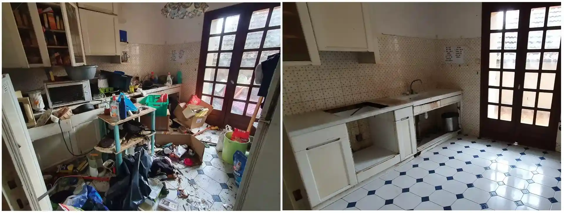Débarras appartement - avant/après intervention